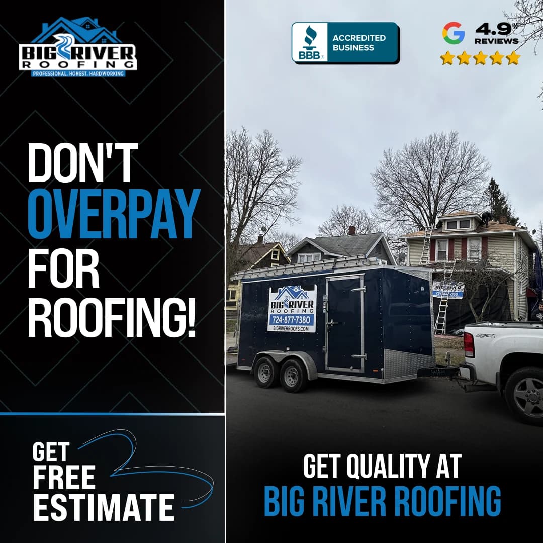 Big River Roofing don't overpay image ad