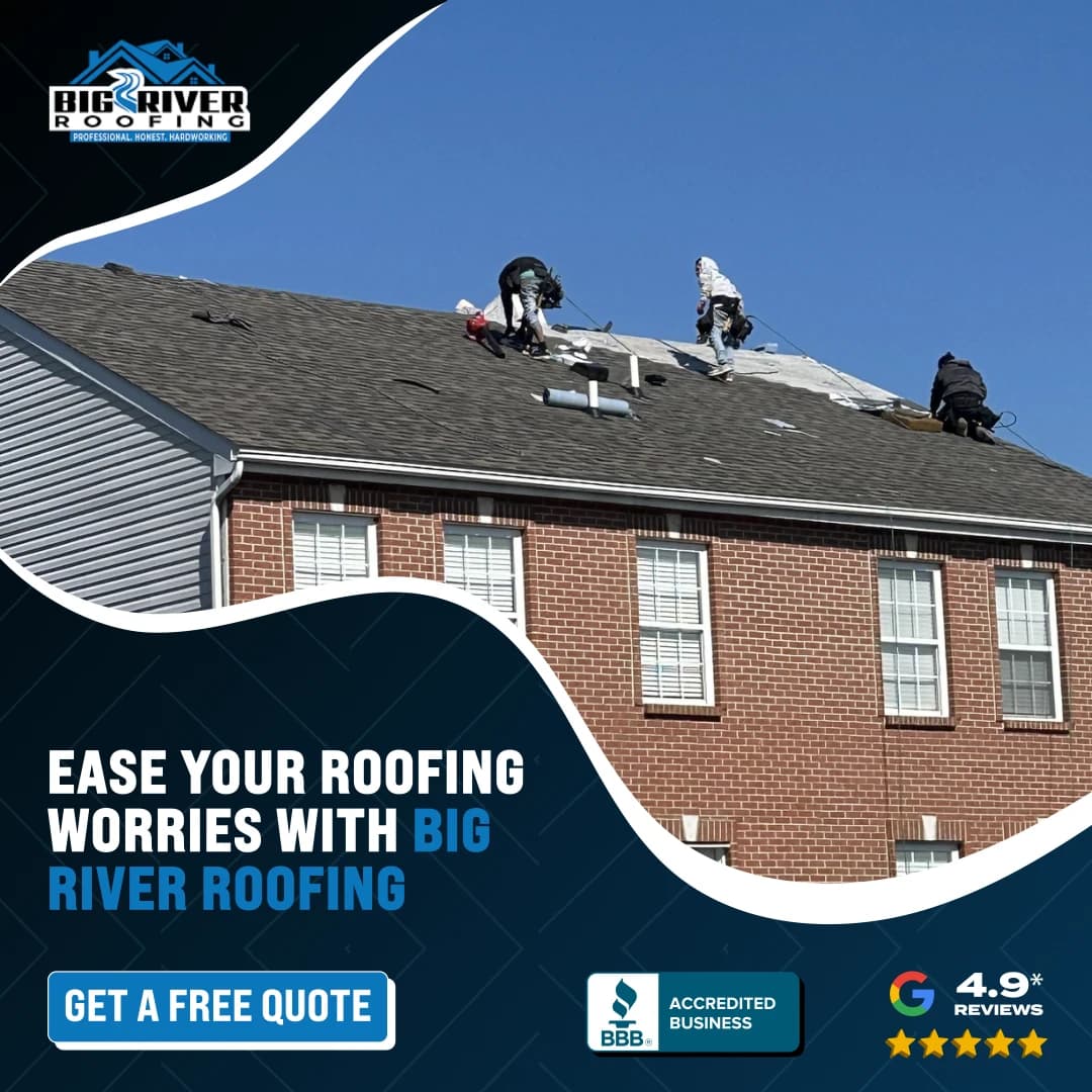 Big River Roofing ease your roofing worries image ad
