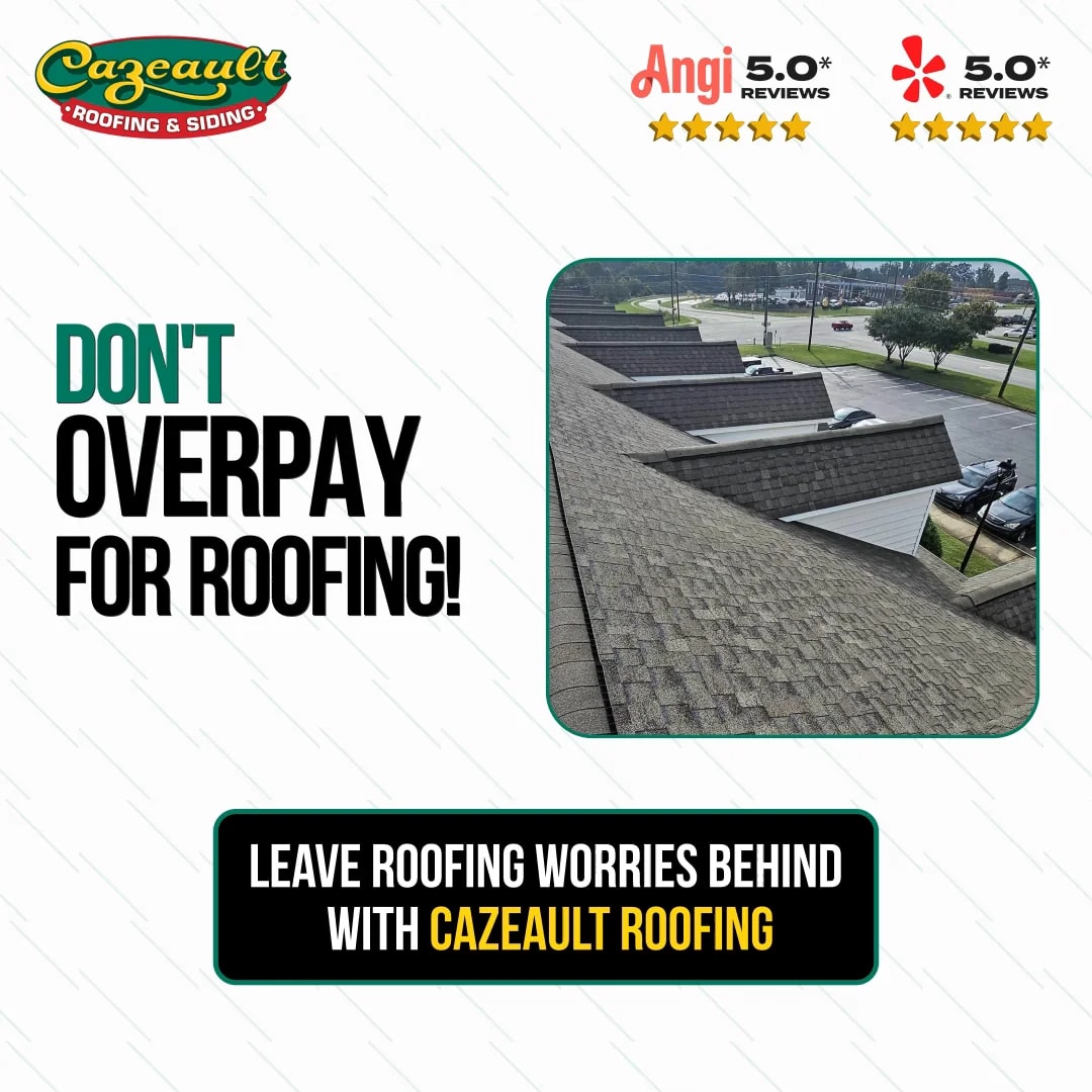 Image ad design example for Cazeault Roofing