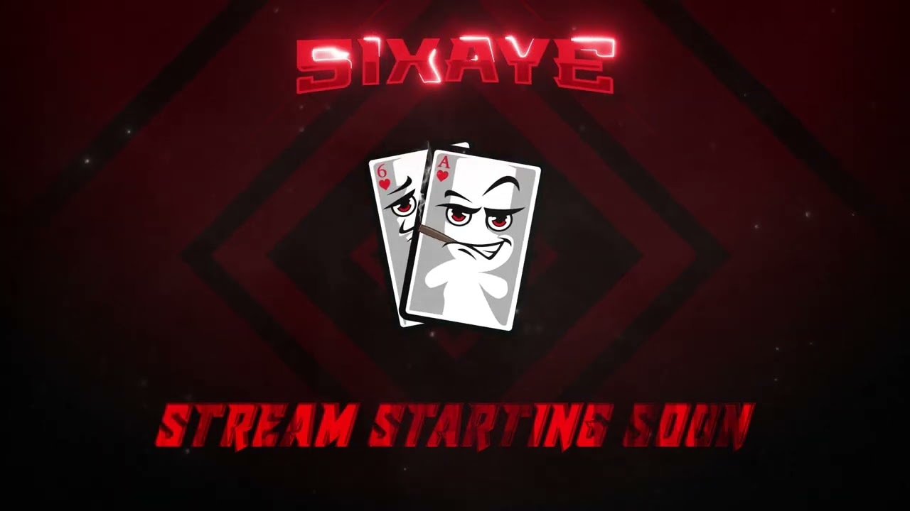 Sixaye Stream Starting Soon Overlay | Twitch Designs | Twitch Stream Overlay