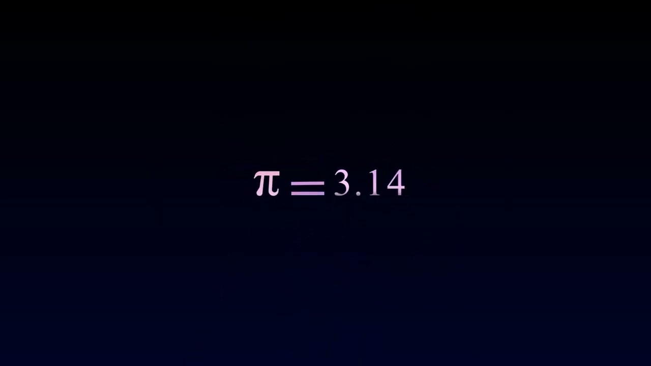 Pi is equal to 3.14