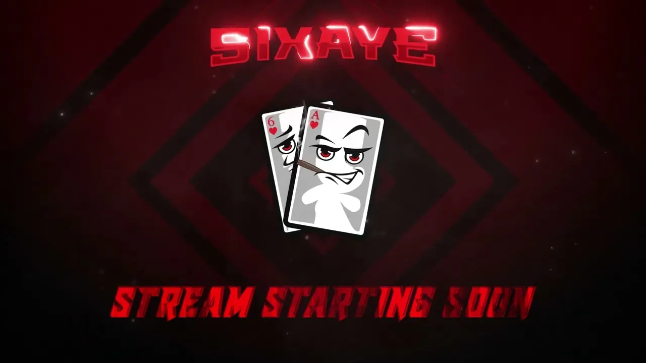 Sixaye Stream Starting Soon Overlay | Twitch Designs | Twitch Stream Overlay